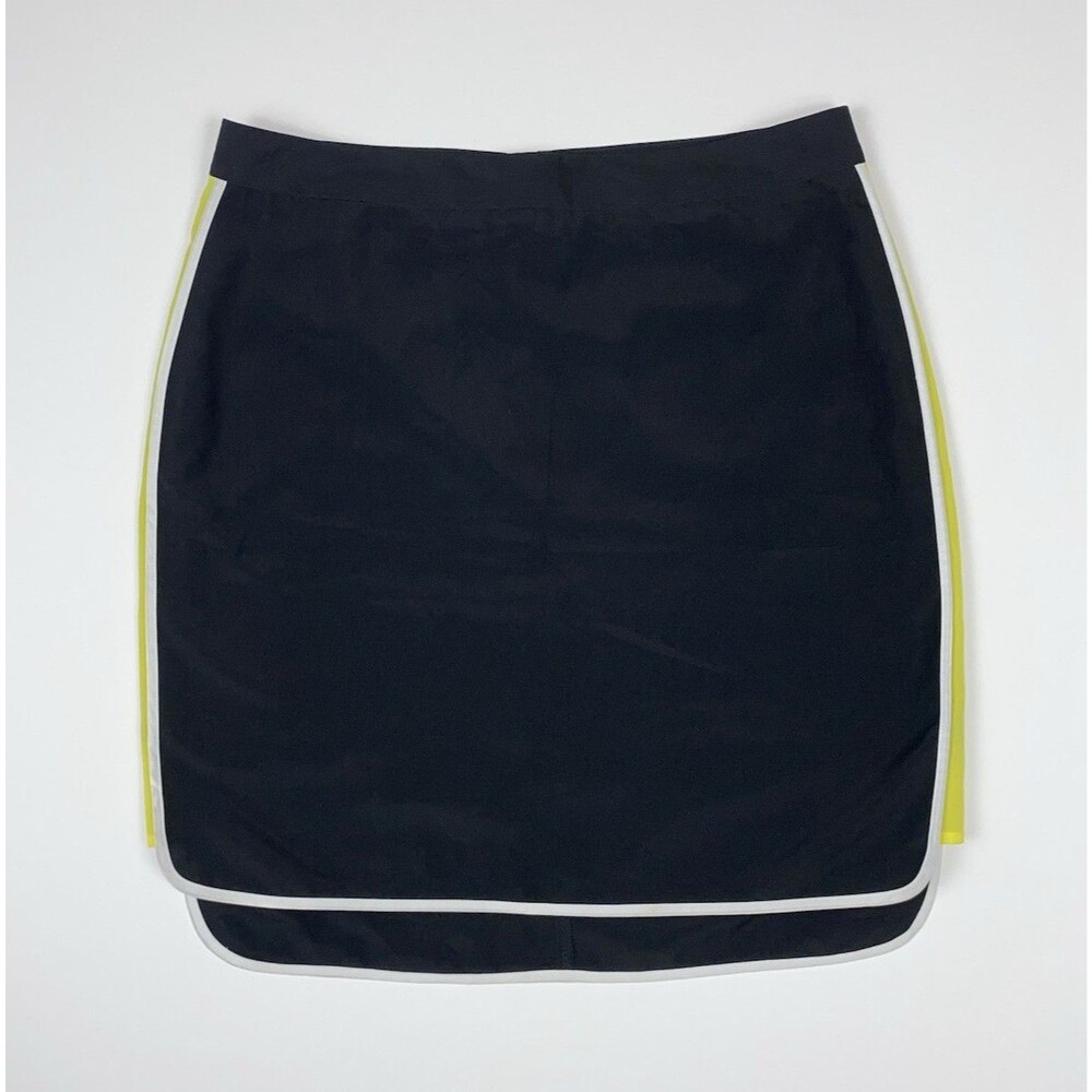 Worthington Womens Black Skirt With Lime Green/White Side Stripes Size 10